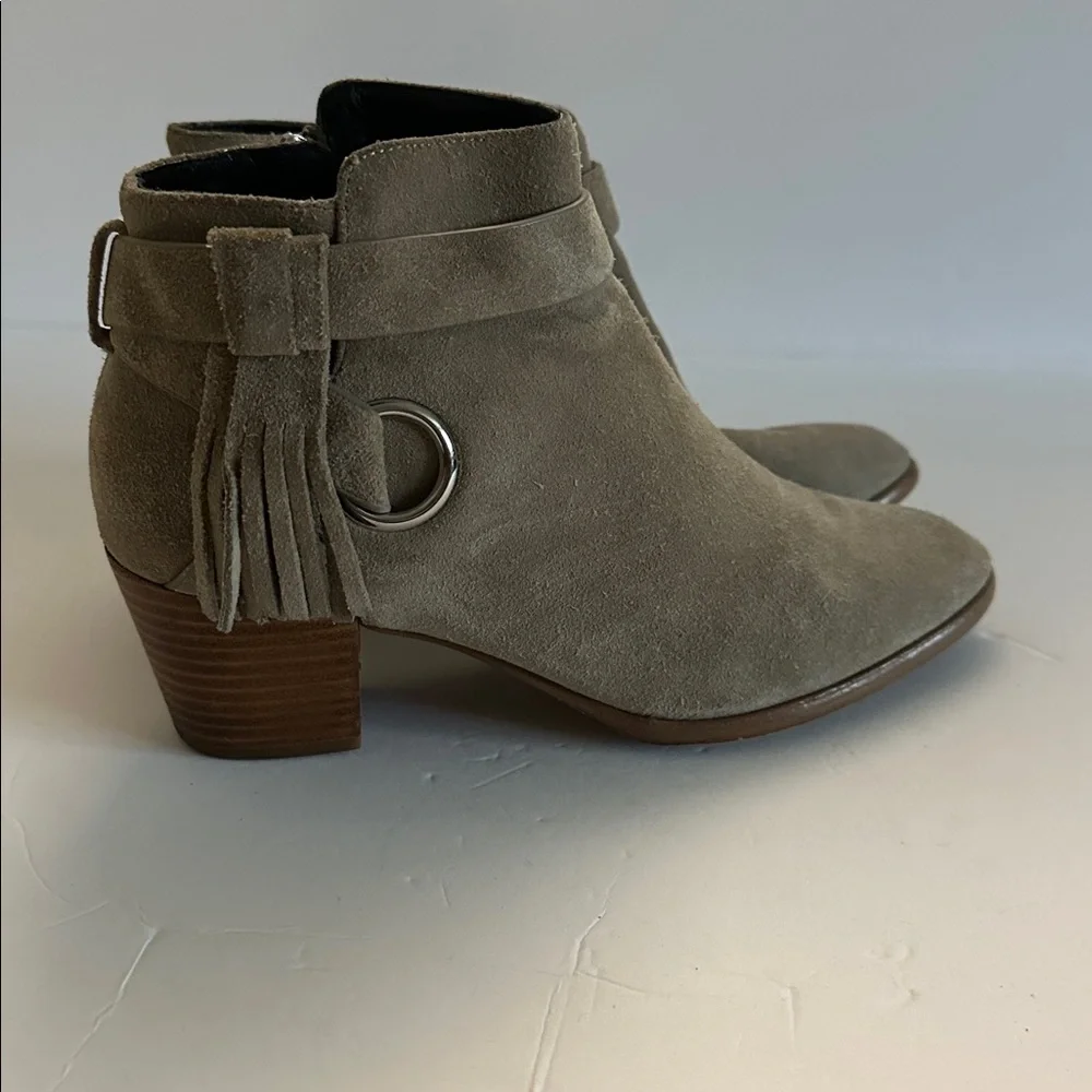 Rebecca Minkoff Taupe Suede Ankle Booties - Picture 6 of 8